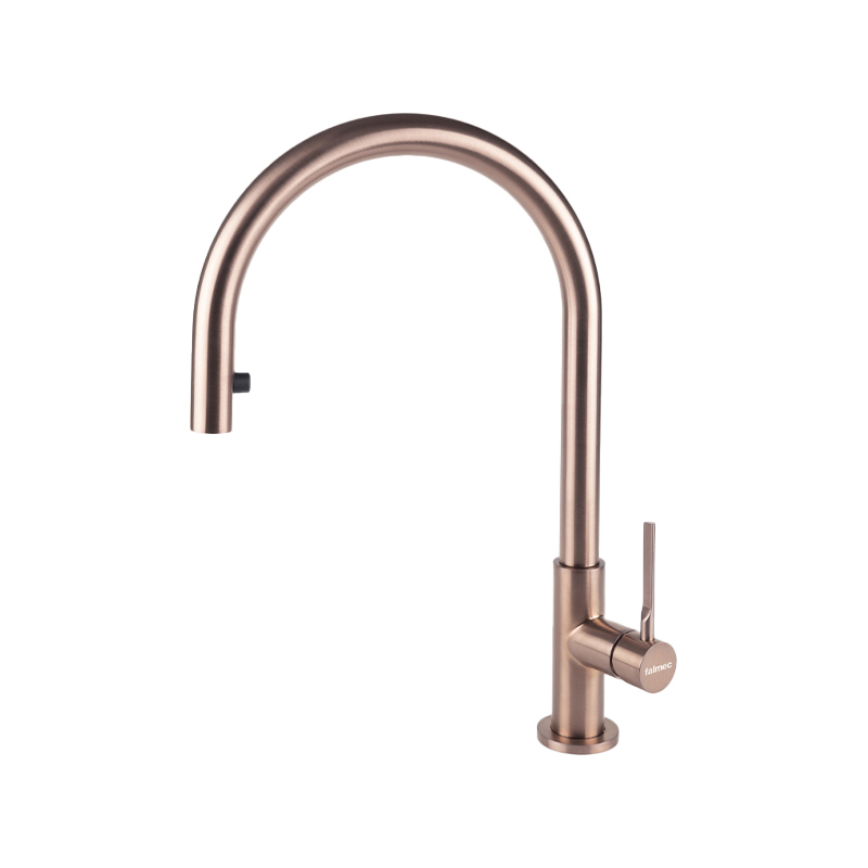 Смеситель Falmec TREVI ROUND PVD COPPER (однорычажный, PVD медь) фото 1 в Ростове-на-Дону