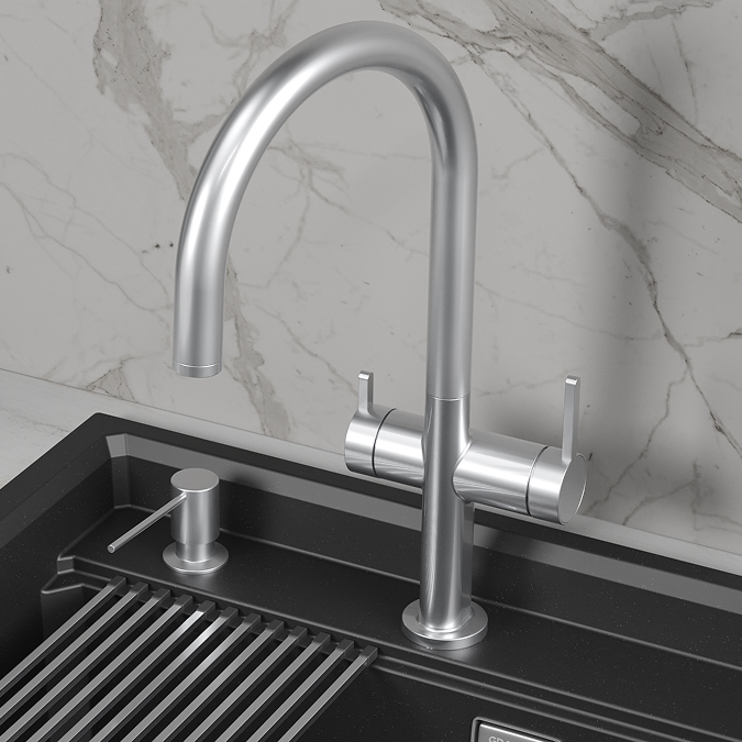 Смеситель GRANULA Kitchen Space 8274, НЕРЖ фото 2 в Ростове-на-Дону