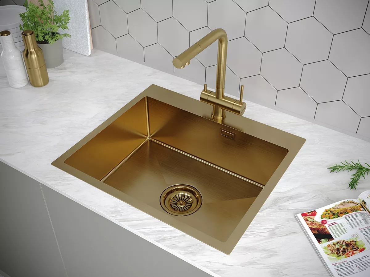 Смеситель Paulmark SKALEN Sk213020-BG брашированное золото фото 3 в Ростове-на-Дону