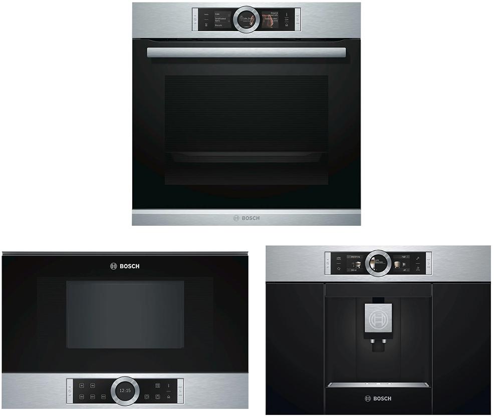 Bosch (духовой шкаф HSG636BS1 + кофемашина CTL636ES1 + микроволновая печь BFR634GS1) в Ростове-на-Дону