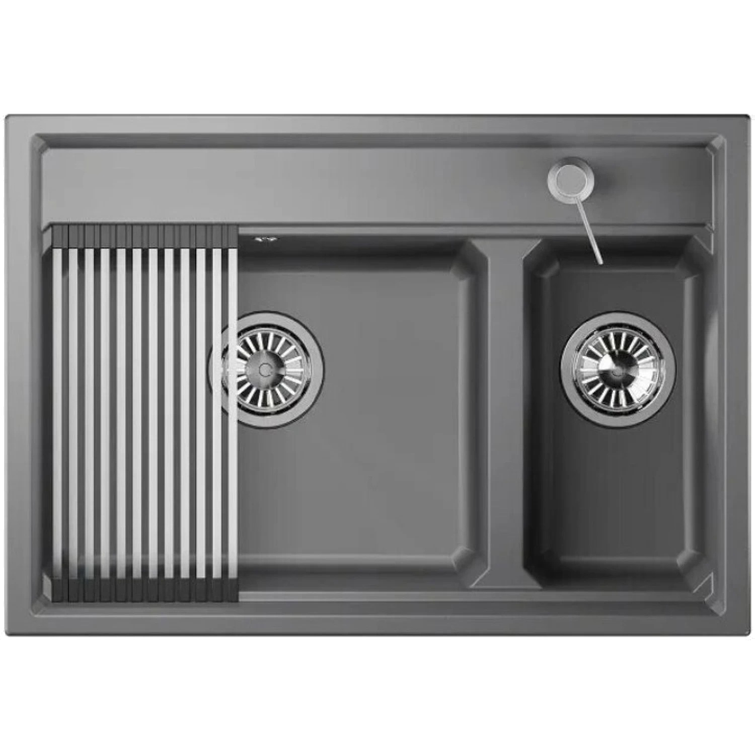 Мойка GRANULA Kitchen Space 7302, АЛЮМИНИУМ фото 2 в Ростове-на-Дону