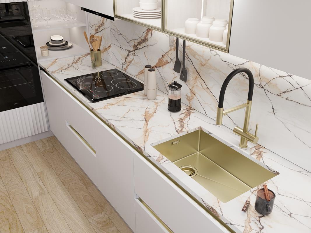 Мойка Emar EMB-660(UN) PVD Matt Gold фото 3 в Ростове-на-Дону